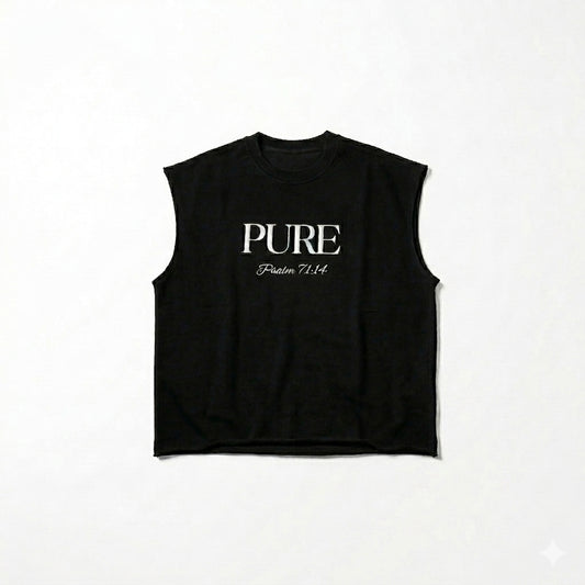 Pure Hope Boxy Tank – Black
