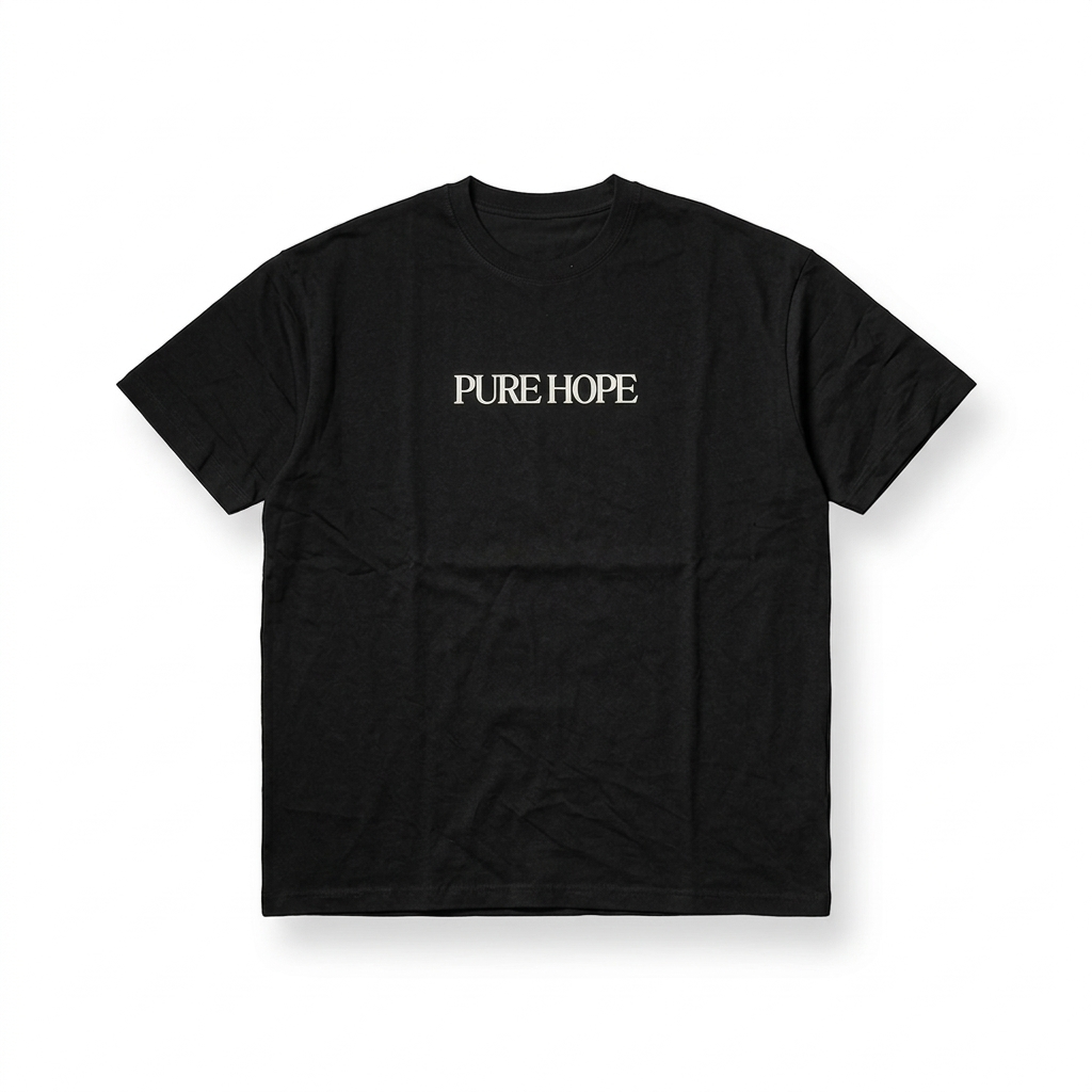 Pure Hope Oversized Tee – Black